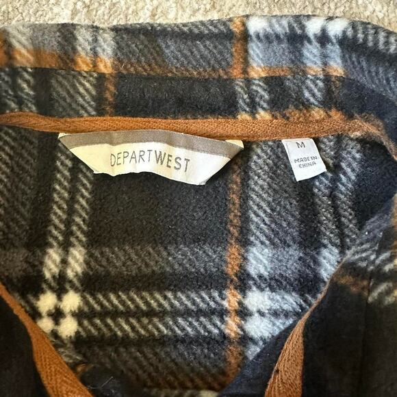 Departwest Fleece Flannel Plaid Button Front Shirt - Picture 3 of 6